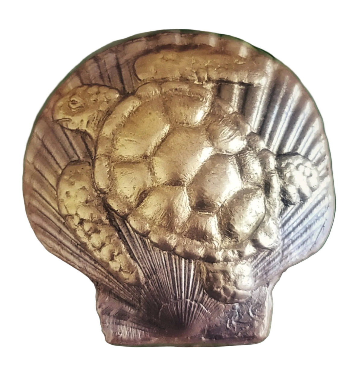 Handcrafted Sea Turtle and Scallop chocolate bar made in Bozeman, Montana