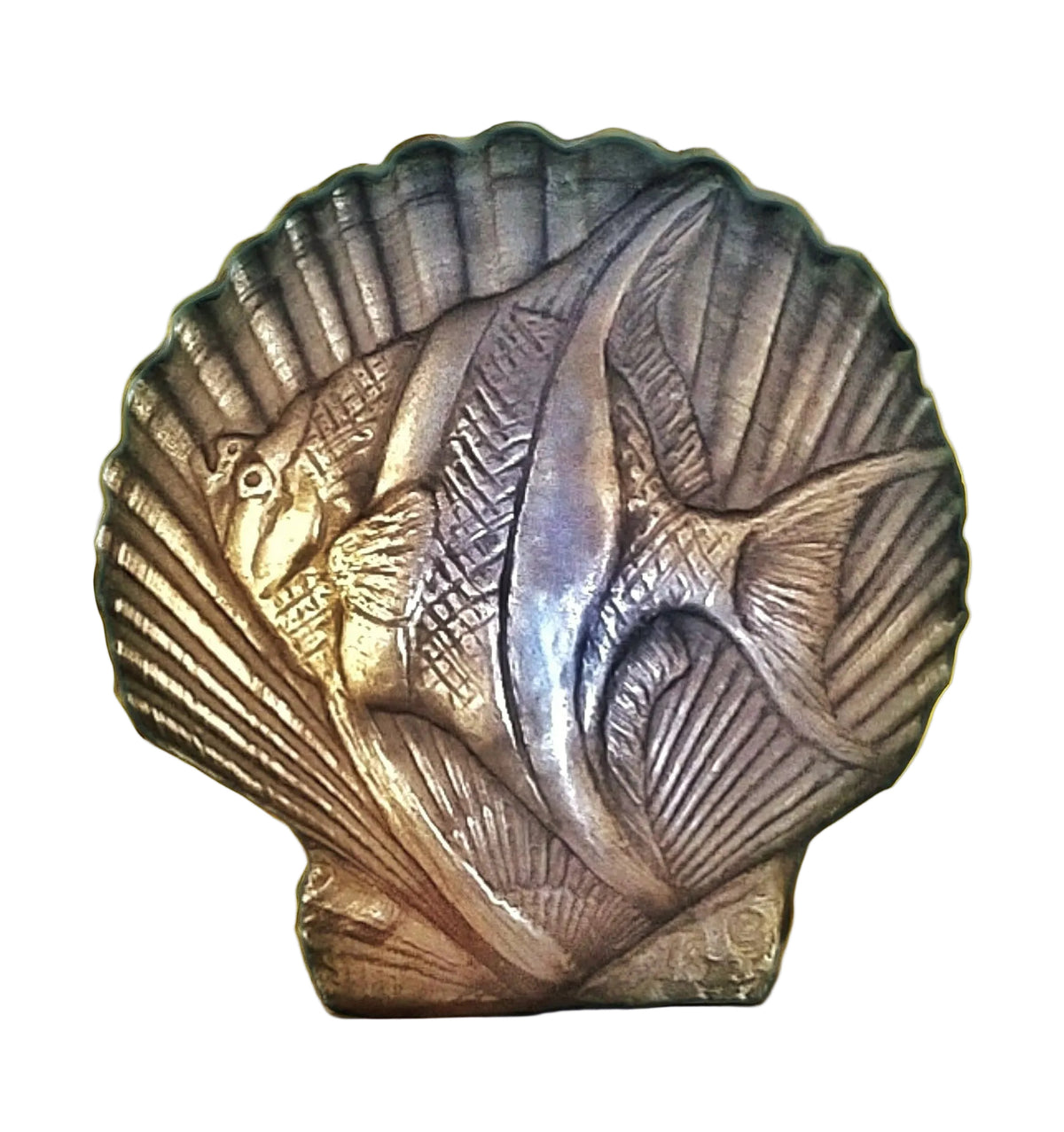 Handcrafted Angelfish and Scallop chocolate bar made in Bozeman, Montana