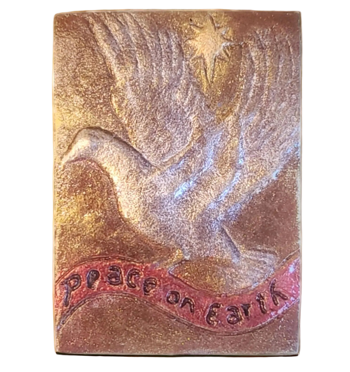 Handcrafted Peace on Earth Dove chocolate bar made in Bozeman, Montana