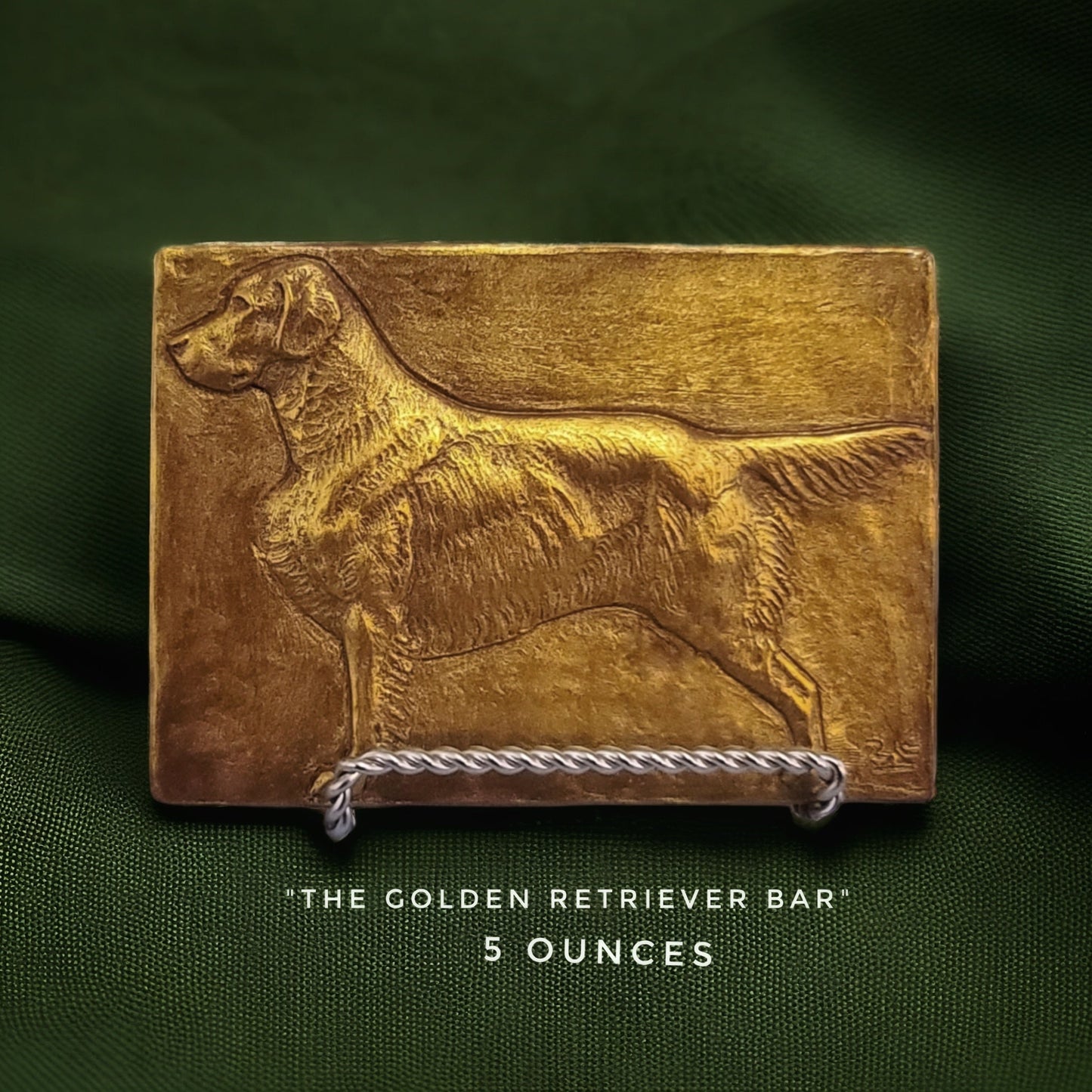 Handcrafted Golden Retriever dog chocolate bar made in Bozeman, Montana