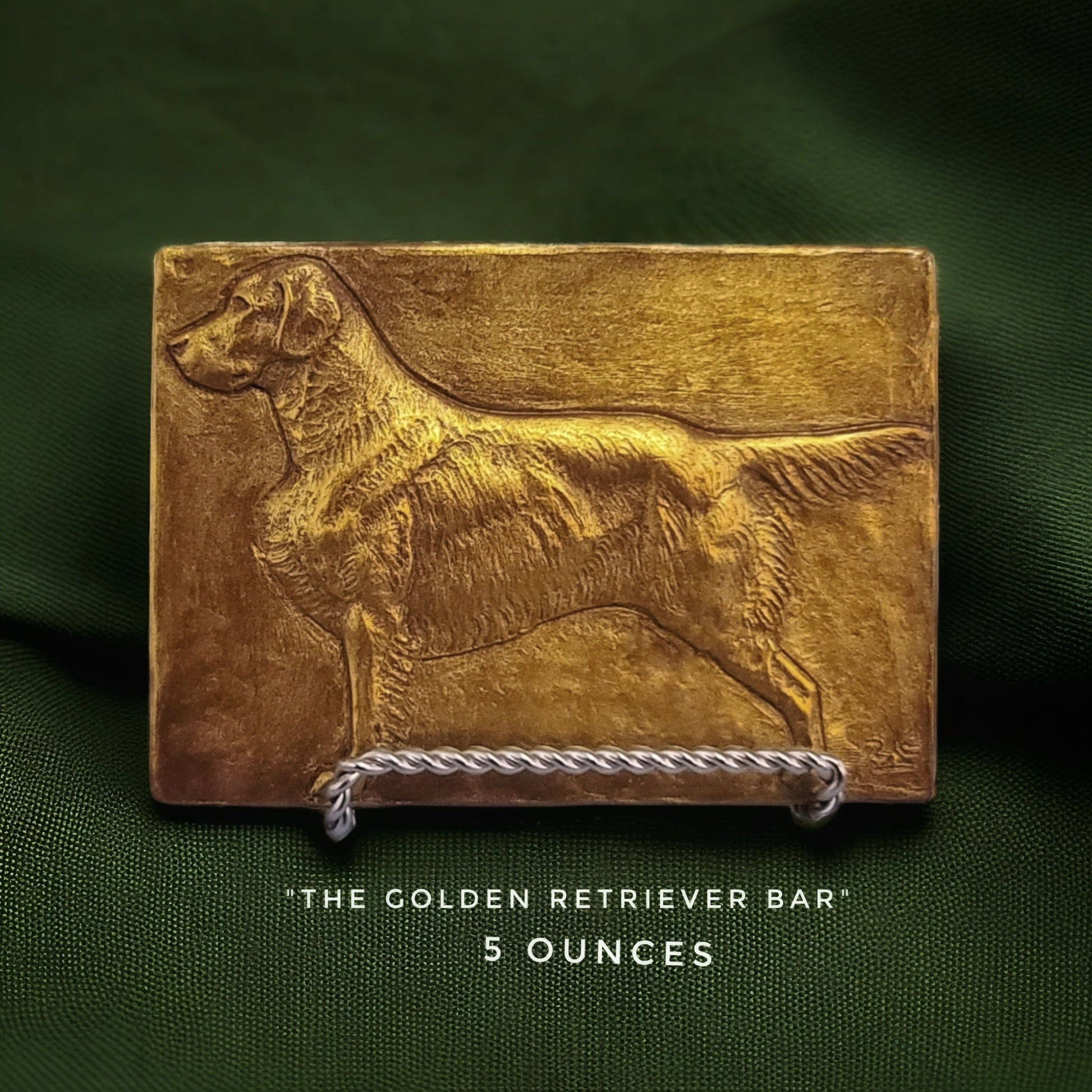 Handcrafted Golden Retriever dog chocolate bar made in Bozeman, Montana