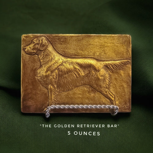 Handcrafted Golden Retriever dog chocolate bar made in Bozeman, Montana