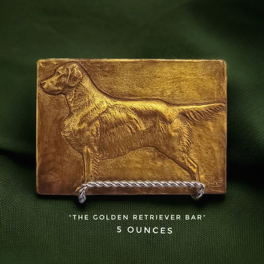 Handcrafted Golden Retriever dog chocolate bar made in Bozeman, Montana