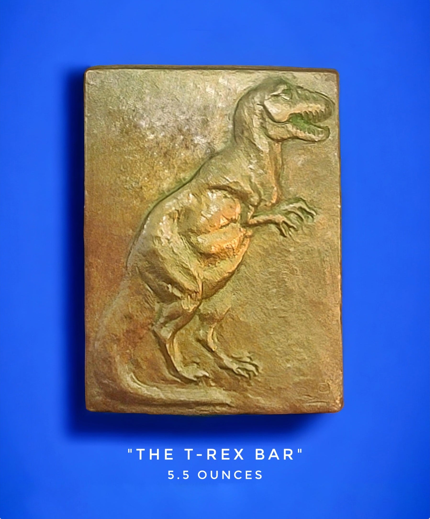 Handcrafted T-Rex Dinosaur chocolate bar made in Bozeman, Montana
