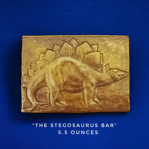 Handcrafted Stegosaurus Dinosaur chocolate bar made in Bozeman, Montana
