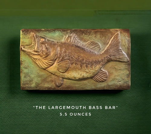 Handcrafted Largemouth Bass fish chocolate bar made in Bozeman, Montana
