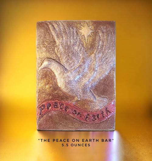 Handcrafted Peace on Earth Dove chocolate bar made in Bozeman, Montana
