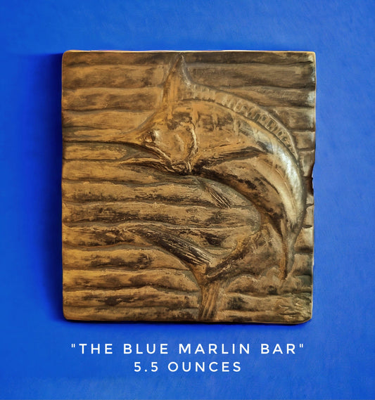 Handcrafted Blue Marlin chocolate bar made in Bozeman, Montana
