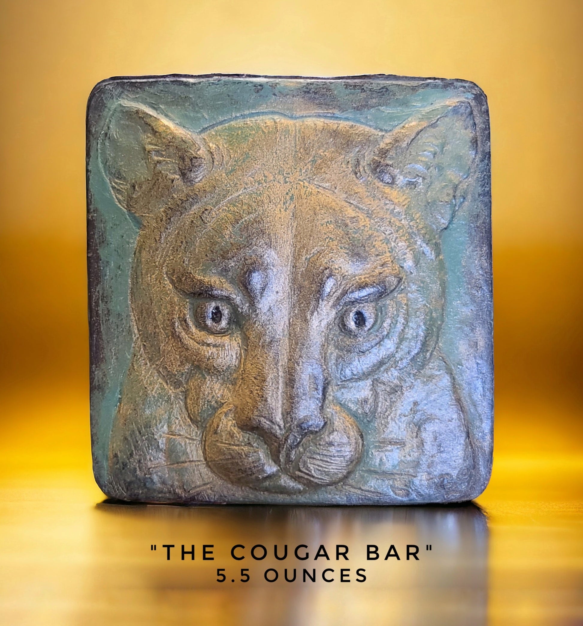 Handcrafted cougar chocolate bar made in Bozeman, Montana
