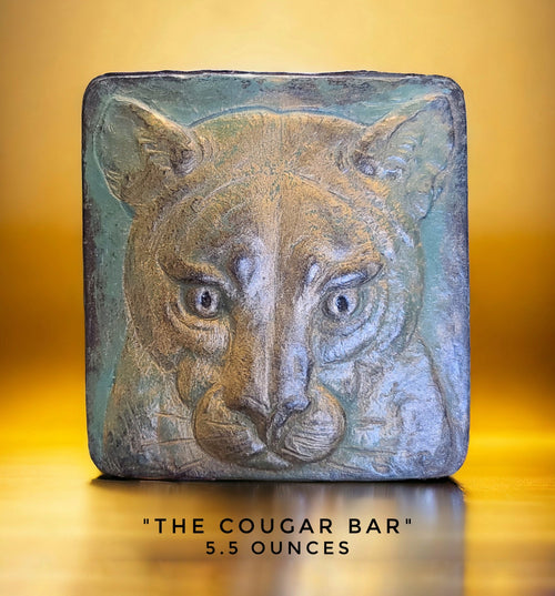 Handcrafted cougar chocolate bar made in Bozeman, Montana
