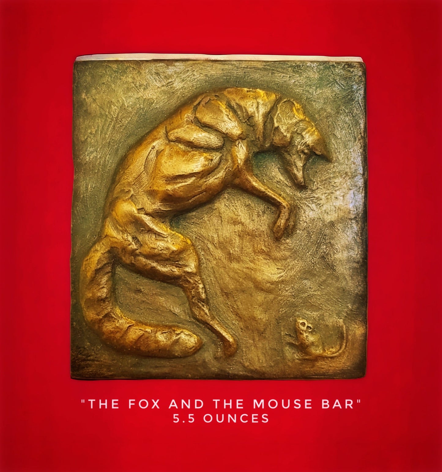 Handcrafted fox and mouse chocolate bar made in Bozeman, Montana
