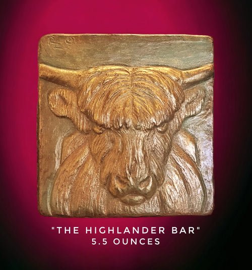 Handcrafted Highland cow chocolate bar made in Bozeman, Montana