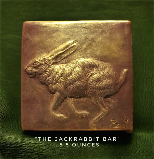 Handcrafted jackrabbit chocolate bar made in Bozeman, Montana
