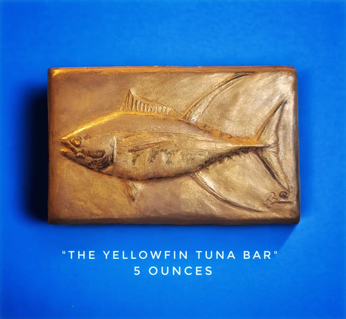 Handcrafted yellowfin tuna chocolate bar made in Bozeman, Montana